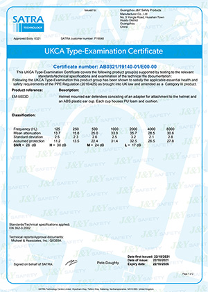 Certificado de examen de tipo de UKCA para EM-5003D