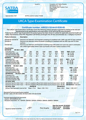 Certificado de examen de tipo de UKCA