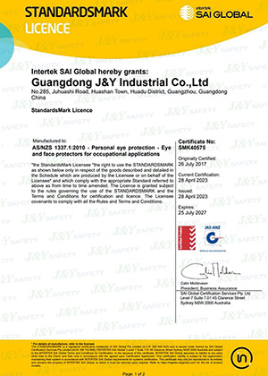 Lentes de seguridad con certificado SAI Global